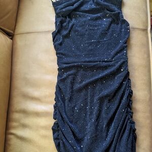 Elegant Black Glitter Mini Dress